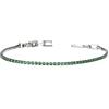 Donipreziosi Bracciale Tennis in Acciaio Inox con Zirconi taglio Brillante, Spessore 2 mm Lunghezza regolabile, disponibile in più colori - Uomo e Donna Unisex