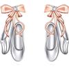 JERWLI Orecchini da donna, in argento Sterling 925, ballerina, ballerina, ballerina, ballerina, gioielli, regali per donne e amanti, misura unica, Argento sterling, Nessuna pietra preziosa
