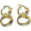 Never say Never Orecchini a cerchio in oro giallo da 18 kt, con greca e forma di infinito. Lunghezza: 2,90 cm. Spessore: 4 mm. Chiusura facile a scatto.