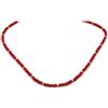 Damiano Argenti Collana Sfere in Pasta di Corallo Rosso con Pepite in Argento 925 Placcato Oro