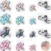 ZS 14-15 Pezzi Acciaio Inossidabile Dermal Piercing Gioielli 16G Diamante CZ Dermal Anchor Top Pelle Microdermal Piercing Gioielli per Uomo Donna