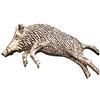 Brazil Lederwaren Spilla da bavero cinghiale nel trotto | per cappello o risvolto | perfetto per outfit da caccia | spilla pin button