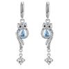 Eusense Bradipo/Zampa di cane/Colibrì/Orecchini con gatto/Zampa di gatto/Orecchini a forma di gufo Orecchini a bottone con animali in argento sterling 925 per ragazze e donne