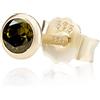 NKlaus Singolo 4,0mm 585 Oro Giallo 14 Carati Orecchini a perno Cristallo Zircone Farfalla Chiusura Ragazze Signore