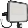 Faro LED 100W IP65 Nero con Sensore di Movimento e OSRAM chip LED Colore Bianco Naturale 4.000K