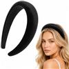 Traziewell Fascia per capelli da donna, imbottita, nera, per feste e matrimoni, H60144
