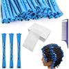 PcvGef 81 bigodini permanenti, 0,35 pollici, set completo, bigodino piccolo, bigodino capelli corti per capelli naturali lunghi e corti, strumento per lo styling dei capelli permanenti, carta permanente e