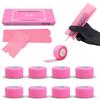 EZTAT2 EZ Coperture per Macchinette per Tatuaggi con Nastri di Presa - 9pezzi (2.5cmx4.5m) Tattoo Grip Tapes con 200pezzi (5cmx16cm) Rosa Coperture Monouso per Macchine per Tatuaggi