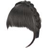 Generico Fascia per Capelli con Frangia Soffice e Antiscivolo - Estensioni dei Capelli per Donna con Frangia Finta Frontale e Intrecciata Sintetica