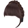 Generico Fascia per Capelli con Frangia Soffice e Antiscivolo - Parrucca con Frangia Sintetica e Intrecciata - Estensioni dei Capelli per Donna