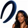 Traziewell Navy Fasce per le Donne Ragazze Imbottito Elastico Fascia Per Capelli In Tessuto Moda Fasce Per Capelli Carino Fascia H60145