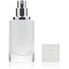 Zénitude Glassworks Flacone cilindrico vuoto per profumo, colore sfumato, bottiglietta in vetro, con fine nebulizzatore, 30ml, colore bianco