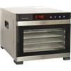 KITCHEN CHEF Disidratatore frutta e verdura 6 teglie in acciaio inox Kitchen chef SECCO6PRO