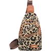 Long Keeper Zaino Monospalla Pelle PU Antifurto per Donna Uomo Impermeabile Borsa Tracolla Monospalla Sportivo Sling Bag Zaino Petto per Viaggio Trekking Lavoro