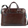 PIQUADRO Borsa porta pc 14 personalizzabile | Blue Square, Cinturino regolabile, Scomparti organizzati, Ufficio, Elegante e Professionale, Business