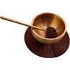 HoveeLuty Mini campana tibetana, con sonoro a forma di angelo, set di piccole campane tibetane con martello e cuscino, strumento portatile per meditazione, sollievo dallo stress tibetano