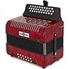 Gear4music Fisarmonica Bottoni 12 Bassi Diatonica con Custodia Rigida Professionale Principianti Adulti