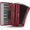 gear4music Fisarmonica Deluxe da 48 Bassi di Gear4music | Per musicisti intermedi, 34 tasti acuti, gamma cromatica completa, 5 registri, cinghia e custodia incluse
