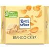 RITTER SPORT Bianco Crisp, Tavoletta di Cioccolato Bianco con Fiocchi di Mais e Riso Soffiato, Cacao 100% Certificato Sostenibile, 100g (Confezione da 5)