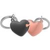 Metalmorphose Meta[l]morphose Metalmorphose MTM306-02 - Portachiavi a forma di cuore, colore: Nero e Oro rosa