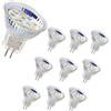 MODOAO Confezione da 10 lampadine a LED MR11, GU4 con base bi-pin, lampadine alogene da 5 W 12 V DC/AC, luce bianca calda (3000 K)