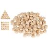 harayaa 100x Perline di legno mezze non finite Perline di legno divise Mini palline di legno mezze tonde per artigianato fai da te Nasi di gnomi Decorazione, 1.5 x 0.75 cm