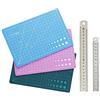 Smavles Cutting Mat 3 Pezzi Tappetino Cucito Tappetino da Taglio A5 Autorigenerante,con 2 Pezzi Righello in Acciaio Inossidabile,per Scrapbooking,Quilting,Progetti di Cucito,Lavori di Taglio