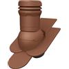 Parotec Camino di ventilazione DN 125 mm - altezza 325 mm ventilatore passivo per mattoni in flanella, a doppia copertura - ventilazione del tetto | Mattone di ventilazione - Ral 8004 - Rosso mattone