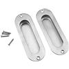 F Season 2 Pezzi Maniglie da Incasso in acciaio inox nascoste per Cassetti Porta Armadi Guardaroba porte e cassetti - Argento,120 x 40 mm