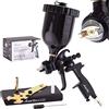 Auarita HVLP Lion 1 Black Pistola a spruzzo a tecnologia 1,3 mm Ugello durevole Capacità di 600 ML per dipingere tre modalità di regolazione Molto efficace per materiali pesanti