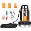 BACOENG Pompa Sommersa 12V DC Pompa Ad Acqua Sommergibile a Energia Solare Pompa Ad Immersione con 3 connettori per Laghetto Piscina