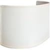 Generico Ventolina RETTANGOLARE attacco E27 mezzo paralume classico ventola bianco avorio in cotone semitonda veletta semiluna per lampada parte di ricambio lampada da tavolo classica (30 CM)