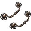 jiajulashou123 2 Pezzi Maniglie per Mobili Vintage Maniglie per Cassetti Antichi Maniglie per Armadietti Pomelli per Porta Armadietto per Cassetto Comò Cucina,Con Viti (Red Bronze)