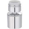 Hibbent Rompigetto per Risparmio Idrico Aeratore 24mm Rubinetto Cucina Doppia Funzione, Certificazione ACS, Filetto Maschio Cromato (M24)