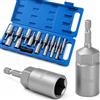 KATSU Tools Set di 16 Bussole Lunghe per Dadi, Misure Metriche 5.5-19mm, Attacco Esagonale 1/4, Magnetiche, per Trapano e Avvitatore Elettrico, Lunghezza 80mm