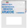 Bratek 4X Placca 4 Moduli Compatibile con Placche BTicino Matix Go | Placche Compatibili MatixGo che Sostituiscono Placchette BTicino MatixGo JA4804JW Colore Bianco - Made in Europe
