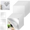 Lunza 25 Pezzi Adesivo da Parete a Specchio, piccoli specchi quadrati da 7,5 cm, piastrelle a specchio autoadesive in acrilico, per decorazione fai da te, armadio, bagno, soggiorno, camera da letto