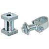 IBFM Cerniera regolabile per cancelli a battente ART. 428 IBFM con Tronchetto per cerniera regolabile art.428 per cancelli a battente in acciaio naturale ART. 428/T (mm.40)