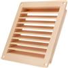 AERZETIX Griglia di ventilazione/aerazione 125x125 mm da incasso in plastica ASA per interno e esterno/colore beige