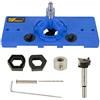 Keyohome Dima per Fori a Tasca per Legno 35mm Set di Guide per Cerniera Trapano Nascosta a Tazza Fai da Te (blu)