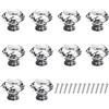 Longsing Pomelli di Cristallo Maniglie e Pomelli Cassette Tiri del Cassetto di Cristallo di Cristallo del Diamante di 10PCS 30mm con vite per Ufficio a Casa