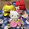 Sanrio Kinchaku Pouch Peluche Set di 3 Hello Kitty My Melody Pompompurin 2000