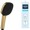 GROHE Vitalio Comfort 110 Doccia a Mano 3 Getti, Oro Spazzolato, 26092GN1 | 3 Modalità di Getto, Selettore GROHE SmartSwitch, Ugelli SpeedClean, Adattamento Universale