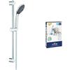 GROHE Vitalio Joy 110 Duo & QuickGlue S2 - Set asta doccia (2 getti doccia, asta doccia universale 60 cm, flessibile doccia 1,75 m), cromo, 27326000