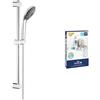 GROHE Vitalio Joy 110 Massage & QuickGlue S2 - Set doccia (manopola doccia a 3 getti, asta doccia universale da 60 cm, flessibile doccia 1,75 m), cromo, 27333000
