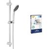 GROHE Vitalio Joy 110 Mono & QuickGlue S2 - Set Asta Doccia (1 Getto, Asta Universale 60 cm, Flessibile 1,75 m), Cromo, 27322000
