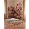 Ted Baker Chelsea - Tappeto di lana Flood per soggiorno in lana, colorato, naturale e fatto a mano, robusto e facile da pulire, design a onde, per soggiorno, camera da letto, 160 x 230 cm, crema