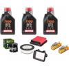 Generico Kit Tagliando olio sintetico 100% 7100 10W-40, Filtri aria olio e Candele per Yamaha T-MAX 530, 2017-2018