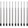 DOETYD Set di 10 cartucce in metallo con inchiostro nero, ricariche per penna a sfera di ricambio per penne a sfera, adatte per penne a sfera Parker