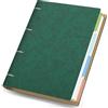 Yarotm Quaderno ad Anelli A4-21.5x28cm Quaderno a Ricaricabile - 100GSM 150 Fogli Raccoglitore ad Anelli Block Notes - A4 Quadretti 5mm Taccuino Verde Scuro Pelle PU di Viaggio